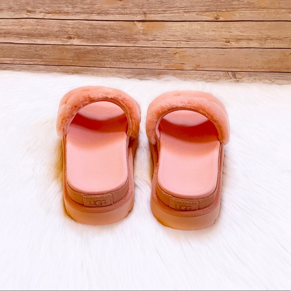 UGG Women’s Laton Fur Slides In Beverly Pink - Picture 3 of 7
